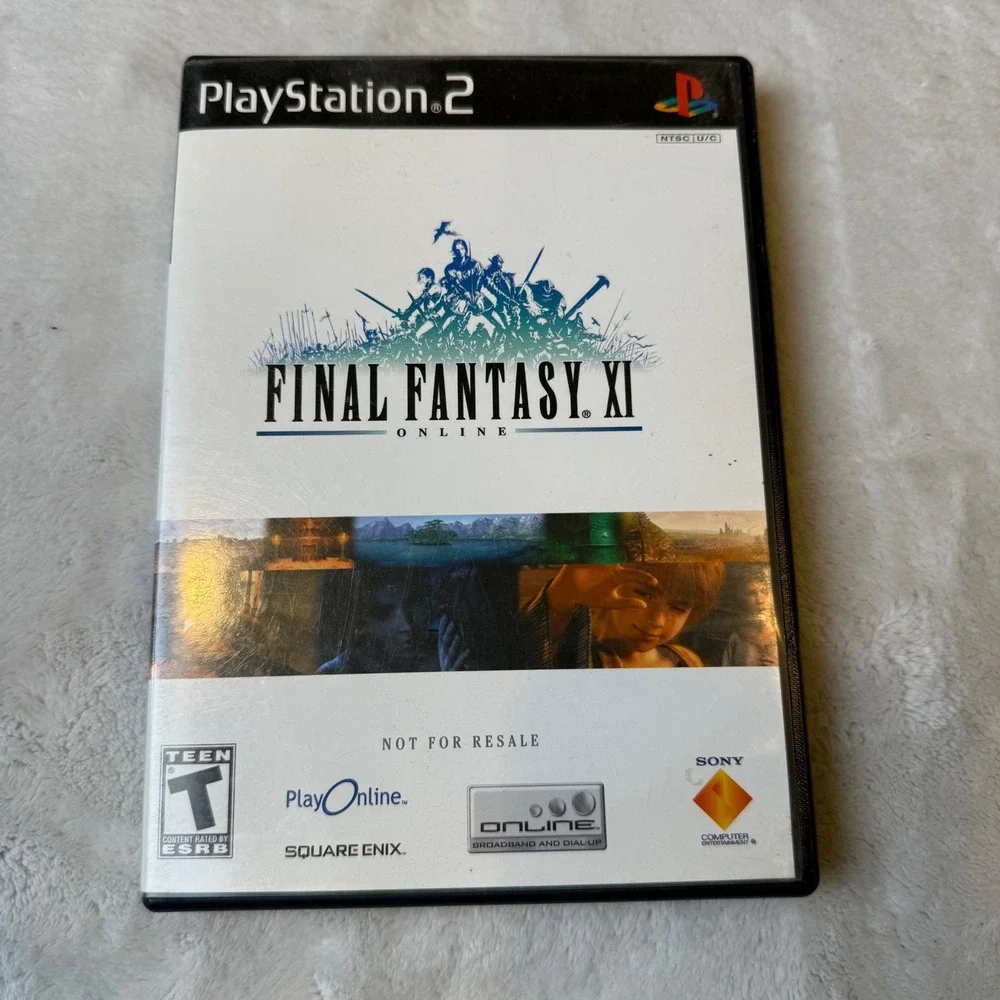 Playstation 2 Final Fantasy XI Online Game Disc‎ Case and Disc